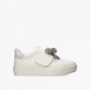 Basket Kurt Geiger Laney Bow Femme Argent | UWYN-02357