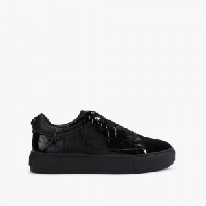 Basket Kurt Geiger Laney Croc Homme Noir | YWRH-47803