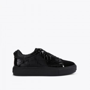 Basket Kurt Geiger Laney Croc Homme Noir | LETC-23659