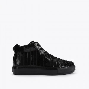 Basket Kurt Geiger Laney Eel High Top Homme Noir | EOLF-16327