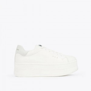 Basket Kurt Geiger Laney Pumped Femme Blanche | BPHT-28170