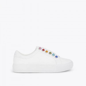 Basket Kurt Geiger Liviah Chunky Rainbow Femme Blanche | LCMZ-23915