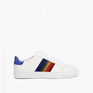 Basket Kurt Geiger Sunset Lennon Homme Blanche | LQJR-13658