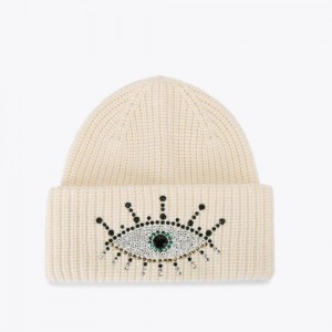 Bonnet Kurt Geiger Evil Eye Femme Beige | SVIZ-45921