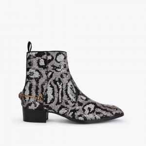 Bottines Kurt Geiger Gin Sequin Homme Beige | WPBJ-03819