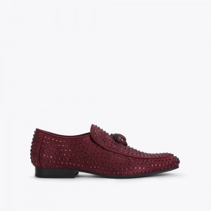 Chaussure Habillée Kurt Geiger Hugh Eagle Drench Stud Homme Bordeaux | CBVD-48293