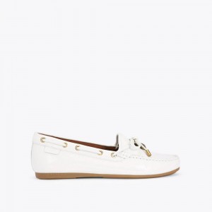 Chaussure Plate Kurt Geiger Eagle Moccasin Femme Beige | XVSH-32670