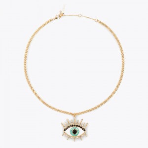 Collier Kurt Geiger Evil Eye Femme Doré | WRKH-96854