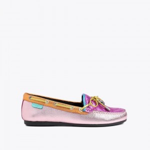 Mocassin Kurt Geiger Eagle Moccasin Femme Rose | YZTN-45203