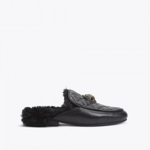 Mules Kurt Geiger Holly Eagle Femme Noir | IGNH-32914