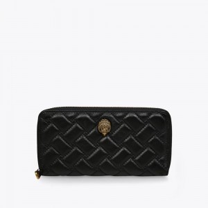 Portefeuilles Kurt Geiger Zip Around Eagle Femme Noir | SEJU-09875