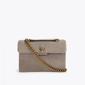 Sac Mini Kurt Geiger Fabric Kensington Femme Beige | KBAW-85923