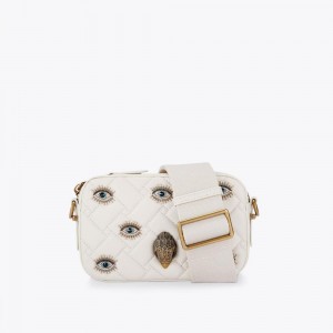 Sac Mini Kurt Geiger Kensington Camera Femme Blanche | AIUS-02196