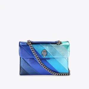 Sac Mini Kurt Geiger Leather Kensington Femme Bleu | BRWI-01643