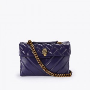 Sac Mini Kurt Geiger Leather Kensington Femme Violette | CSPM-61234