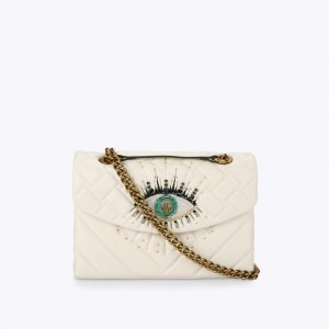 Sac Mini Kurt Geiger Leather Kensington Evil Eye Femme Beige | POJS-65314