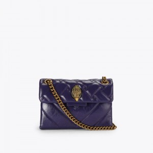 Sac Mini Kurt Geiger Leather Kensington Femme Violette | NKJS-85463