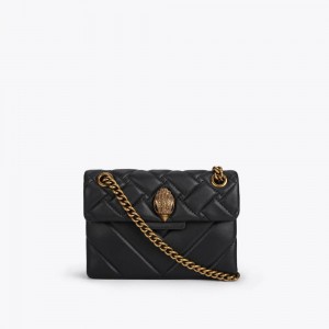 Sac Mini Kurt Geiger Leather Kensington Femme Noir | OZUK-51028