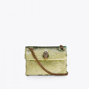 Sac Mini Kurt Geiger Sequin Kensington Femme Vert | QVJN-39587