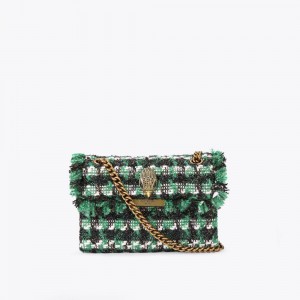 Sac Mini Kurt Geiger Tweed Kensington Femme Noir Vert | NLIK-54231