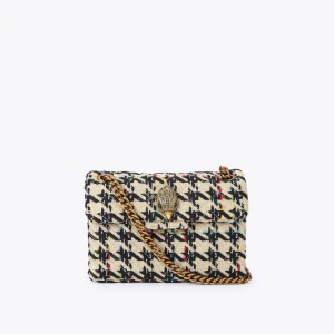 Sac Mini Kurt Geiger Tweed Kensington Femme Doré | OWFE-95132