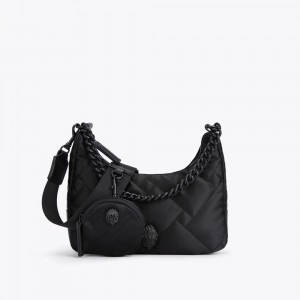 Sacs À Bandoulière Kurt Geiger Recycled Femme Noir | YQNW-86701