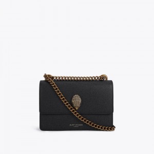 Sacs À Bandoulière Kurt Geiger Small Shoreditch Femme Noir | YFSR-03294