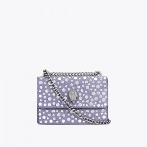 Sacs À Bandoulière Kurt Geiger Small Stud Shoreditch Femme Violette | RILD-93584