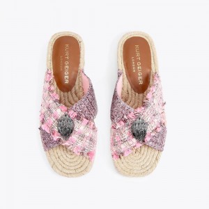 Sandale Kurt Geiger Kensington Espadrillas Femme Rose | UVRT-19024