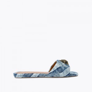 Sandale Kurt Geiger Kensington Plates Femme Bleu | NRLG-69507