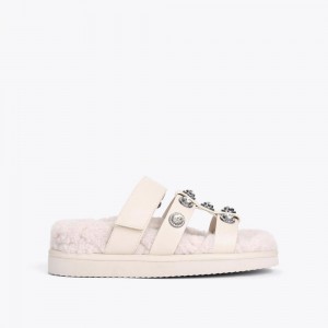 Sandale Kurt Geiger Orson Velcro Femme Beige | GSFH-45921