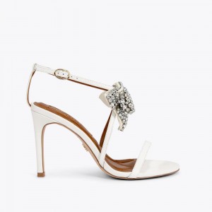 Sandales à Talons Kurt Geiger Bromley Bow Femme Beige | IBEP-56798