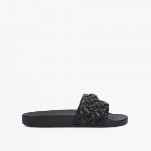 Slide Kurt Geiger Meena Eagle Femme Noir | SQAG-47302