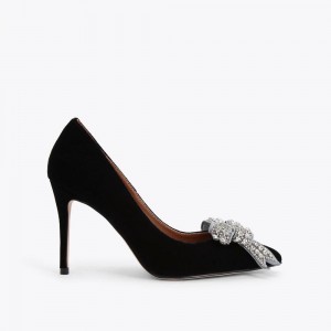 Talons Kurt Geiger Belgravia Bow Femme Noir | CUML-46801