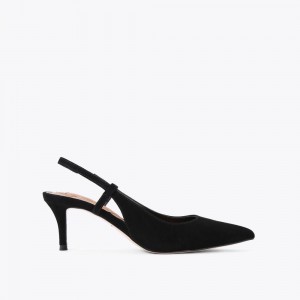 Talons Kurt Geiger Belgravia Slingback Femme Noir | WXAB-95360