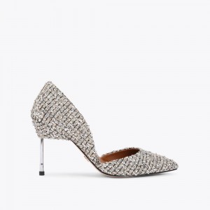 Talons Kurt Geiger Bond Femme Argent | DVWU-87526