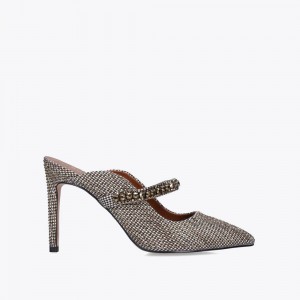 Talons Kurt Geiger Duke Mule Femme Beige | EMWQ-16430