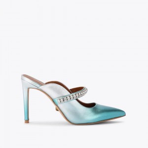 Talons Kurt Geiger Duke Mule Femme Bleu | CWZY-75162