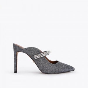 Talons Kurt Geiger Duke Mule Femme Grise | BATO-52460