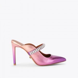 Talons Kurt Geiger Duke Mule Femme Violette | ZRBE-52786