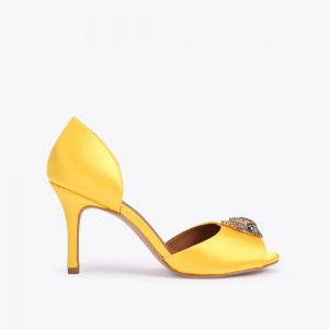 Talons Kurt Geiger Kensington D'orsey Femme Jaune | GHVX-93647