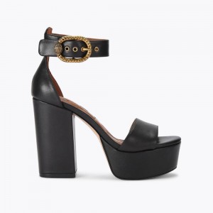 Talons Kurt Geiger Langley Mayfair Plateforme Femme Noir | RYFC-93127