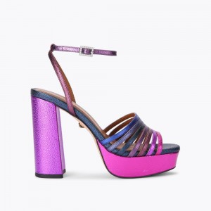 Talons Kurt Geiger Pierra Plateforme Femme Violette | MZGA-26871