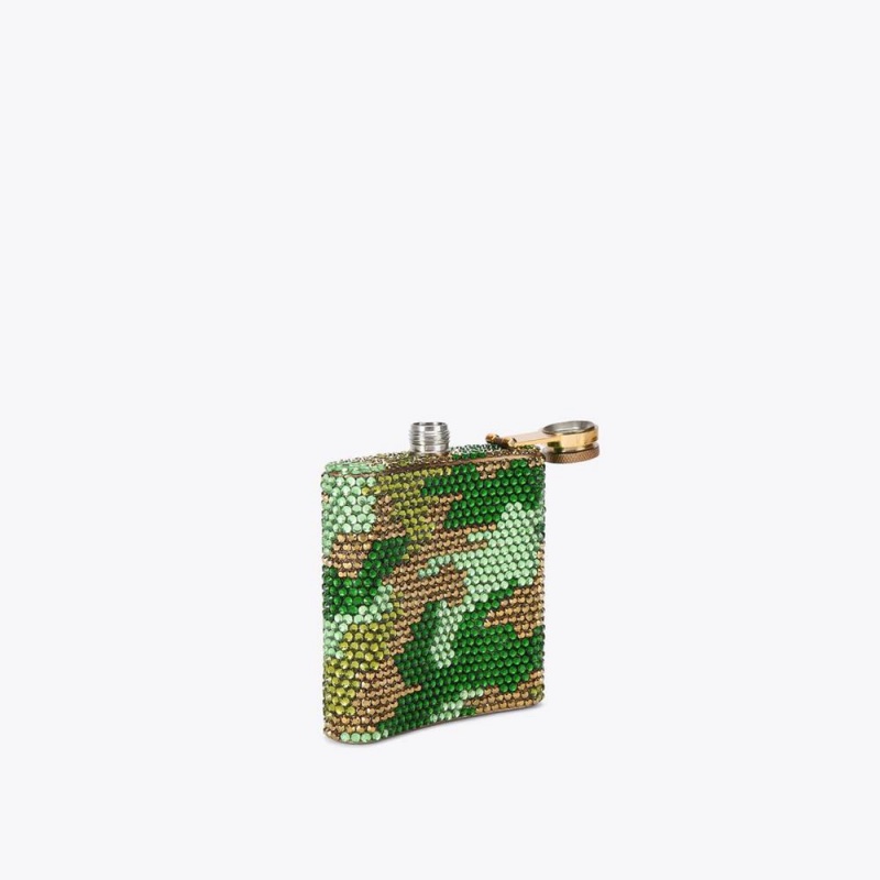 Accessoires Kurt Geiger Crystal Flask Femme Vert | AMPX-29568