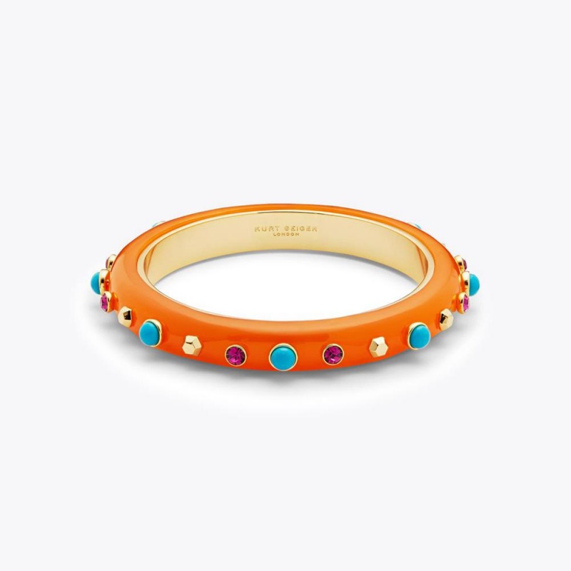 Accessoires Kurt Geiger Resin Thin Bangle Femme Orange | OKUQ-73960