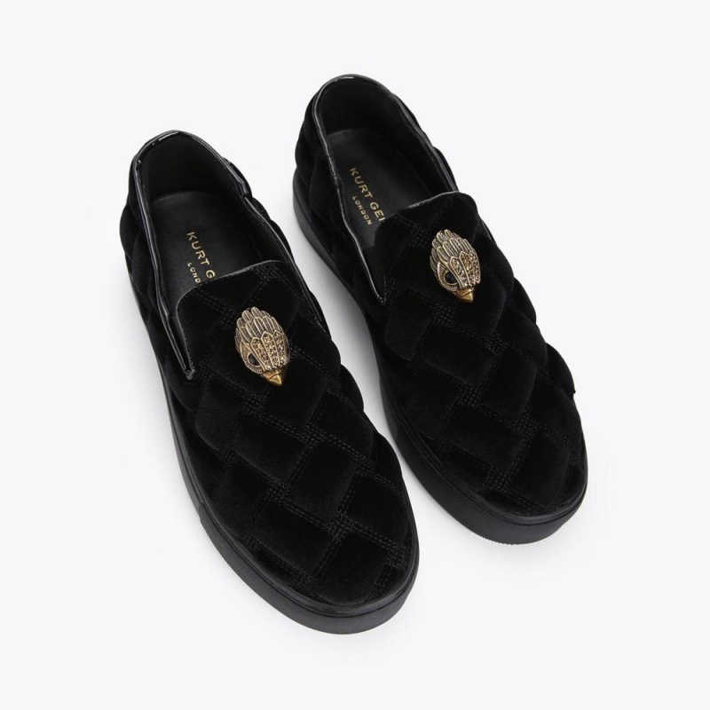 Basket Kurt Geiger Laney Matelassé Slip On Homme Noir | ZANJ-51409