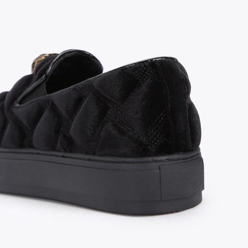 Basket Kurt Geiger Laney Matelassé Slip On Homme Noir | ZANJ-51409