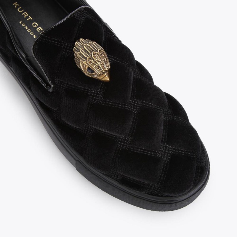 Basket Kurt Geiger Laney Matelassé Slip On Homme Noir | ZANJ-51409