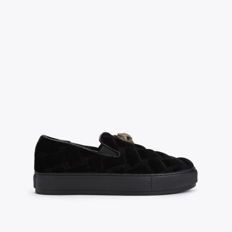 Basket Kurt Geiger Laney Matelassé Slip On Homme Noir | ZANJ-51409