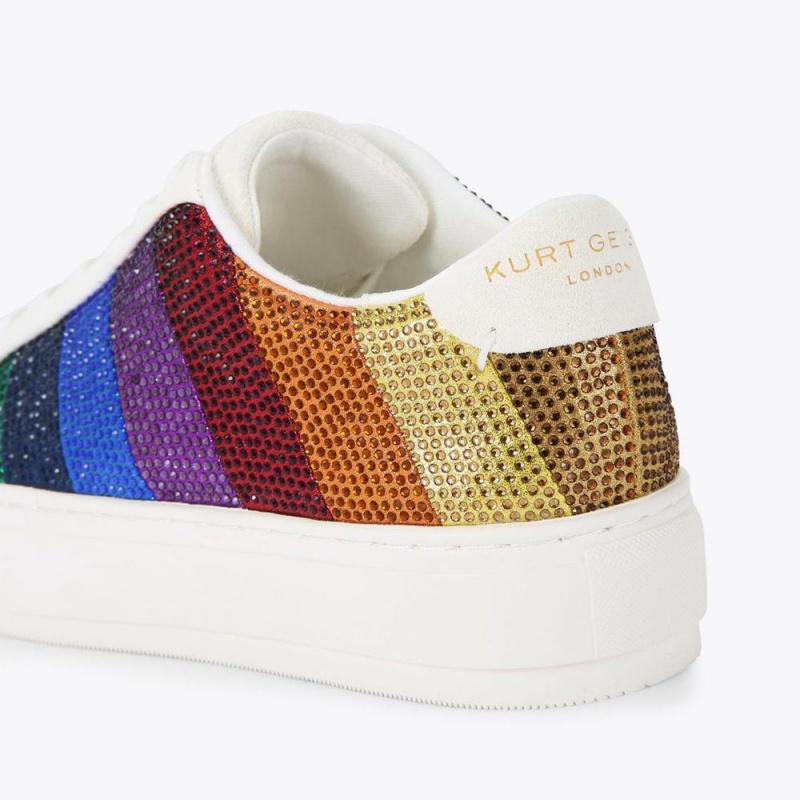 Basket Kurt Geiger Laney Stripe Crystal Femme Multicolore | NQRJ-91268